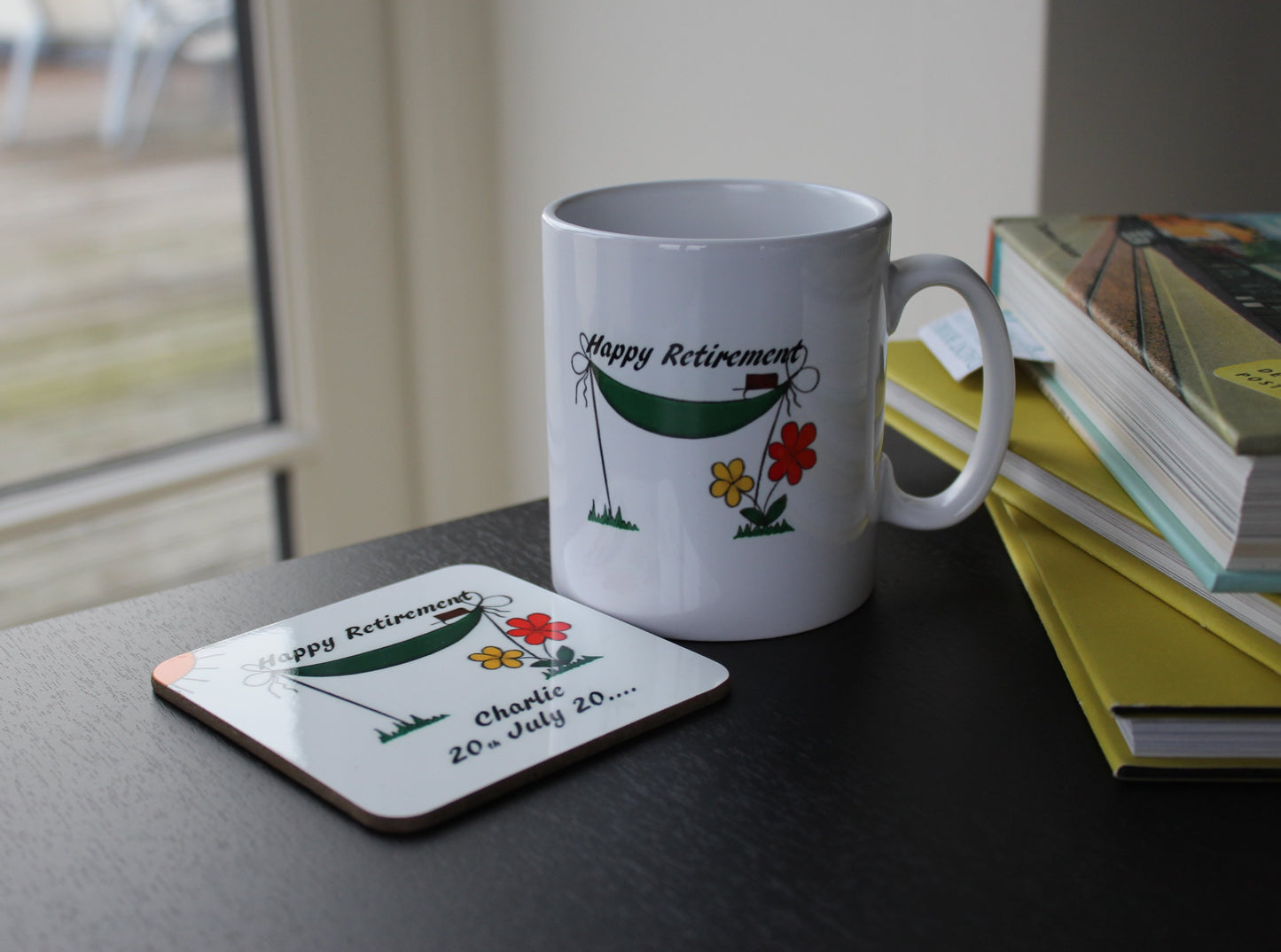 Personalised Retirement Design Gift Coaster: