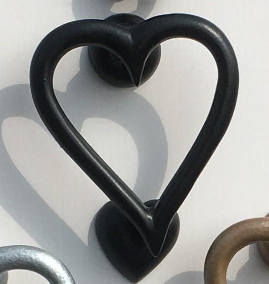 Heart Shaped Door Knocker (Black):