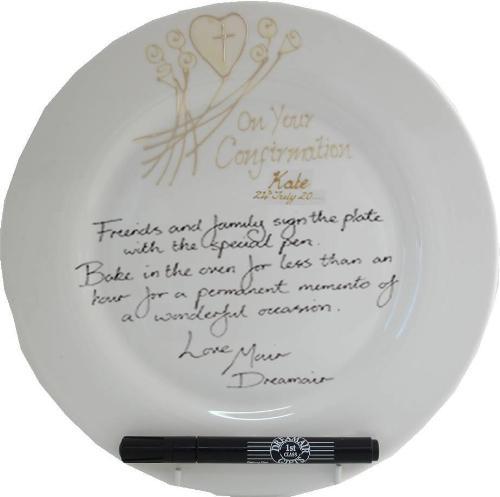 Personalised Confirmation Plate Round