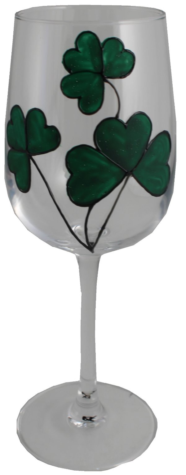 Shamrock Wine Glass 