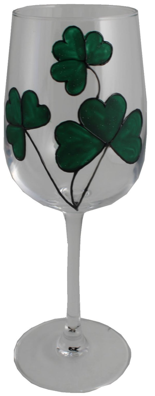 Shamrock Wine Glass 