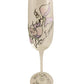 Personalised 40th Birthday Champagne Glass Sweet Pea
