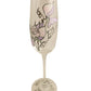Personalised 65th Birthday Champagne Glass Sweet Pea