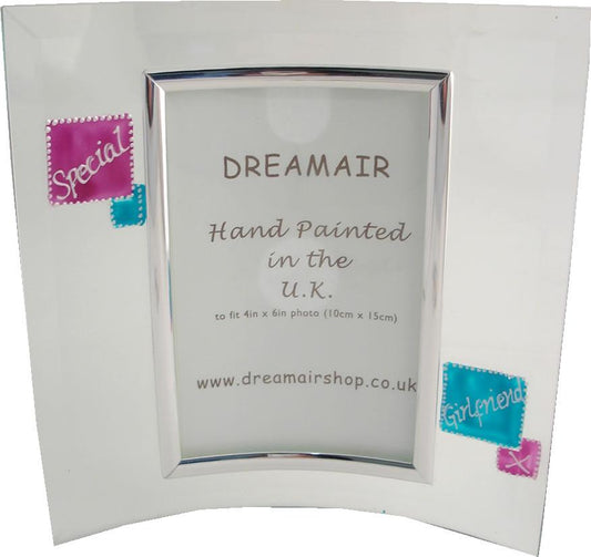 Special Girlfriend Gift Photo Frame: Portrait (Mag/Teal)