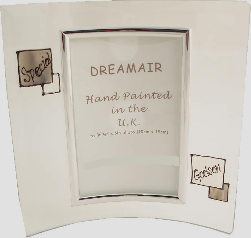 Special Godson Gift Photo Frame: Portrait (Grey Sq)