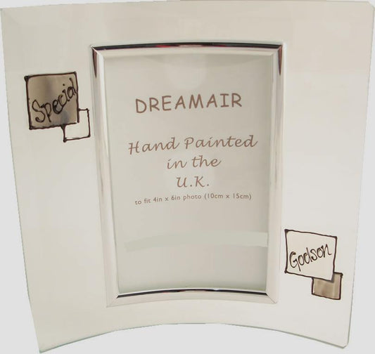 Special Godson Gift Photo Frame: Portrait (Grey Sq)
