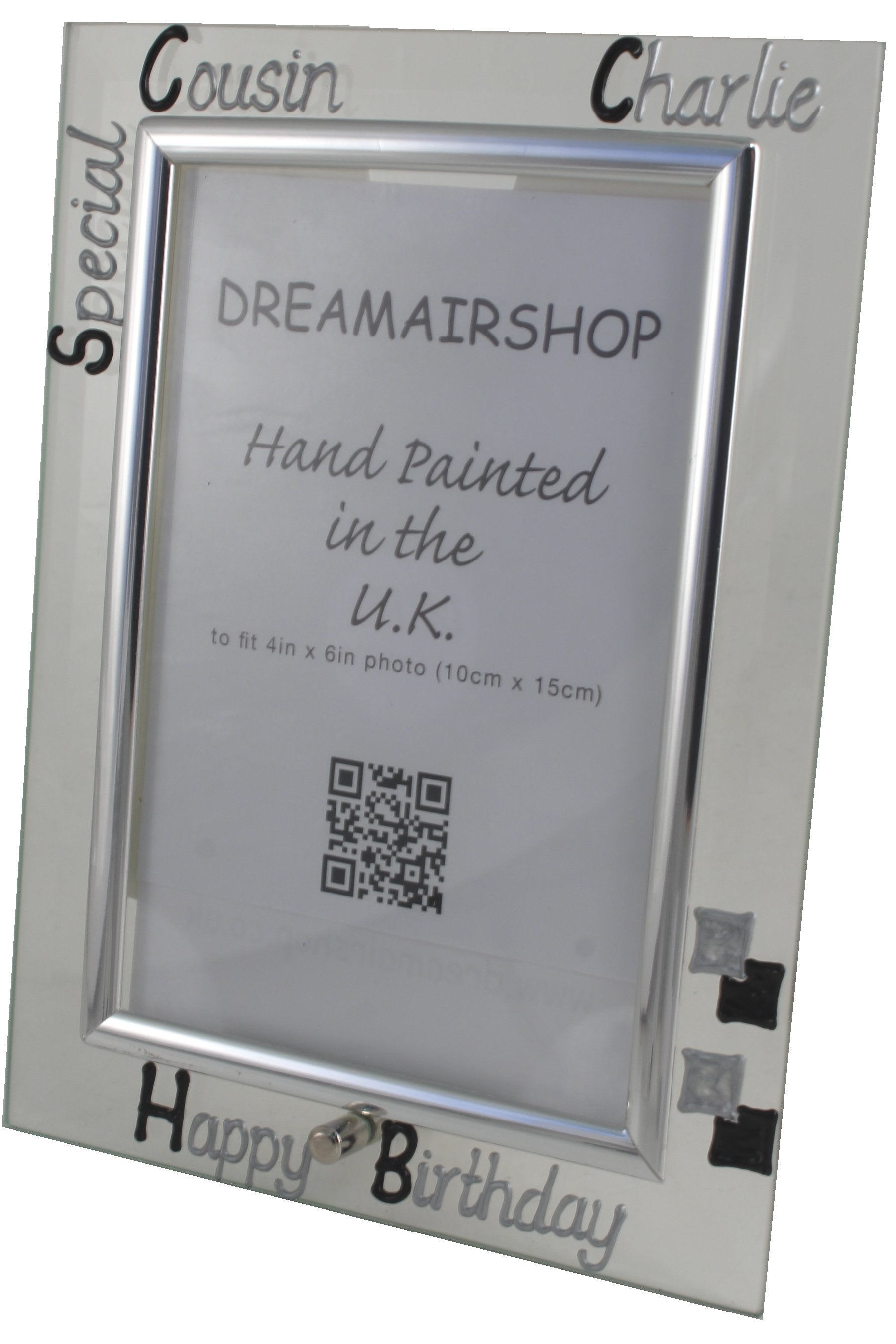 Personalised Special Cousin Photo Frame (Grey Sq)