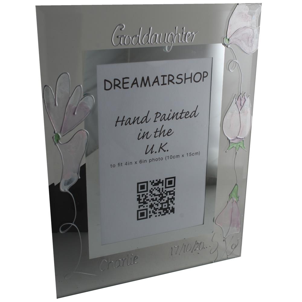 Personalised Goddaughter Design Gift Photo Frame: Portrait (Sweetpea)