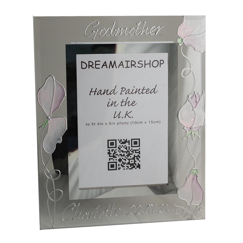 Personalised Godmother Gift Photo Frame Portrait: Sweetpea