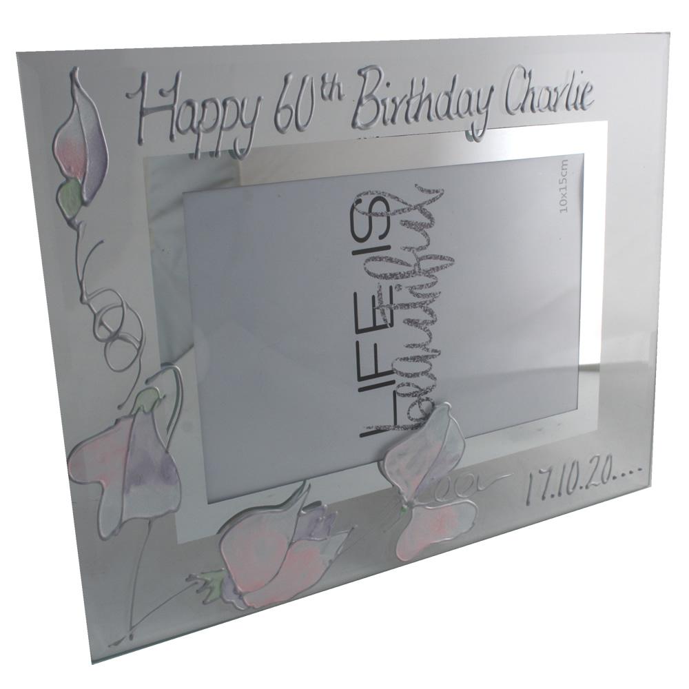 Personalised 60th Birthday Gift Photo: Frame landscape