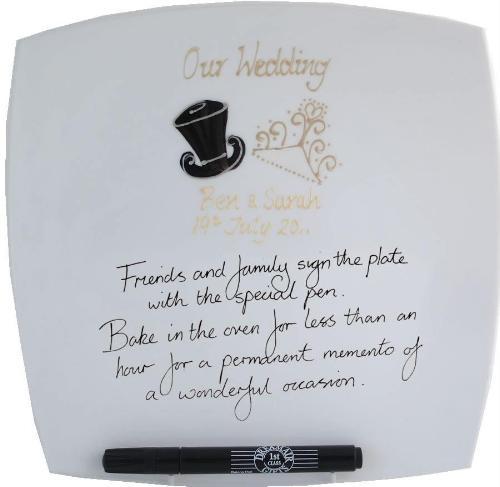 Personalised Our Wedding Plate (Hat & Tiara)