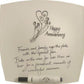 15th Wedding Anniversary Plate Square Flower