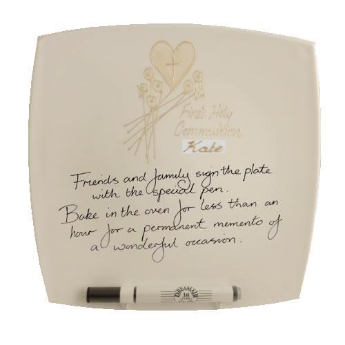 Personalised Holy Communion Plate Square
