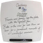Personalised Christening Plate Square (Blue Feet/Bow)