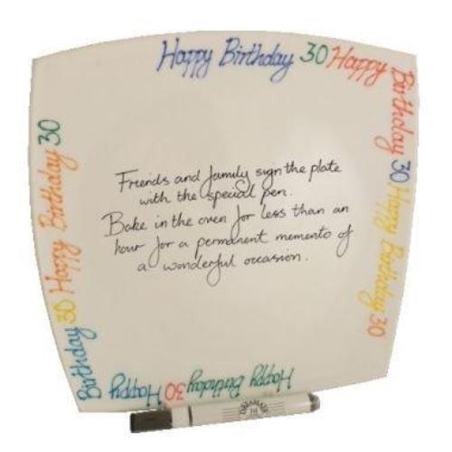 30th Birthday Gift Square Plate Brights