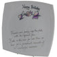 40th Birthday Plate Square Sweet Pea