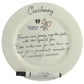 Personalised Christening Plate Round (Pink Feet/Bow)