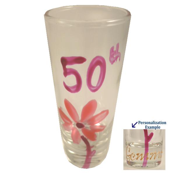 50th Birthday Gift Shot Glass 