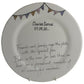 Personalised Naming Day Round Plate (Bunting)