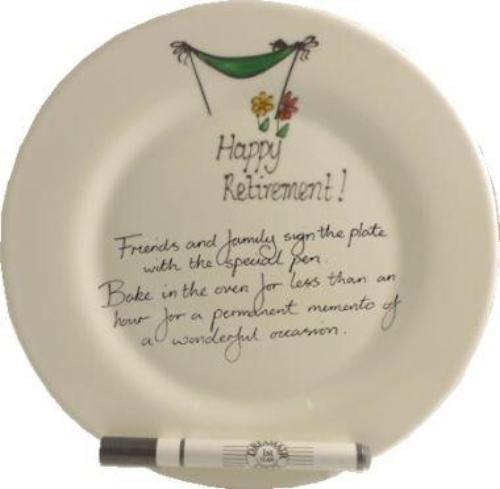 Baby Shower Gift Signing Plate: Blue (Sq)