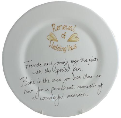 Renewal of Vows Round Plate