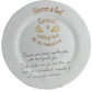Personalised Renewal of Vows Round Plate