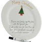 Xmas Tree Gift Signature Plate: Round