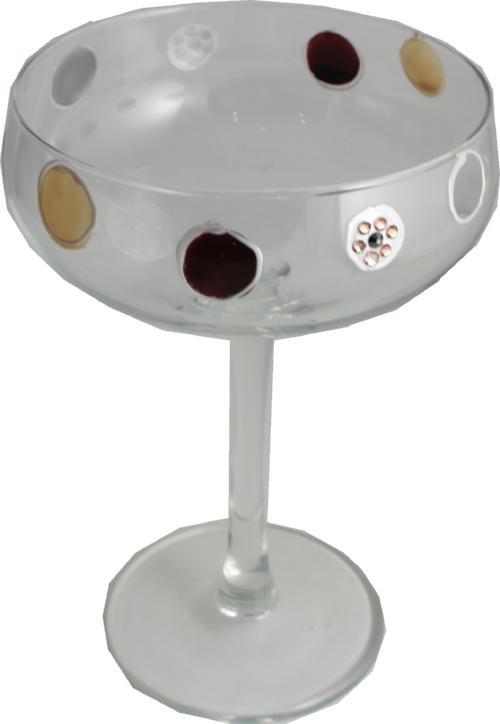 Champagne Glass Luxury with Crystals: