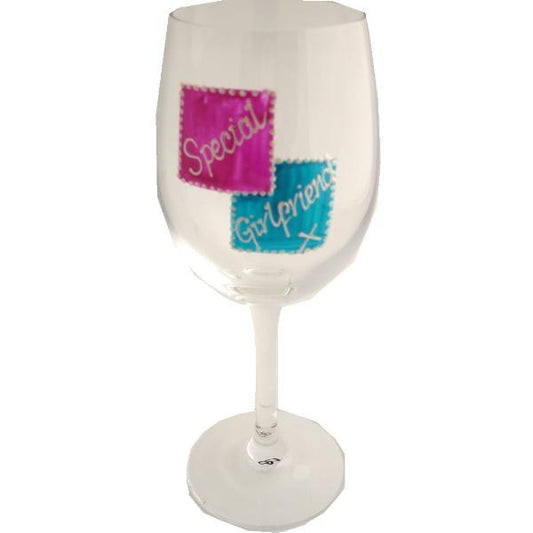 Special Girlfriend Wine Glass (Mag/Teal)