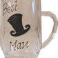 Best Man Tankard Glass (Top Hat)