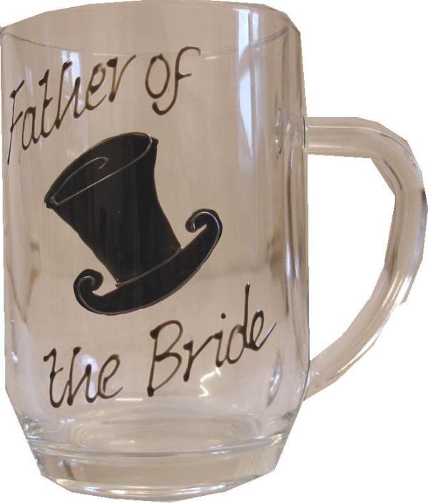 Father of the Bride Tankard Glass (Top Hat)