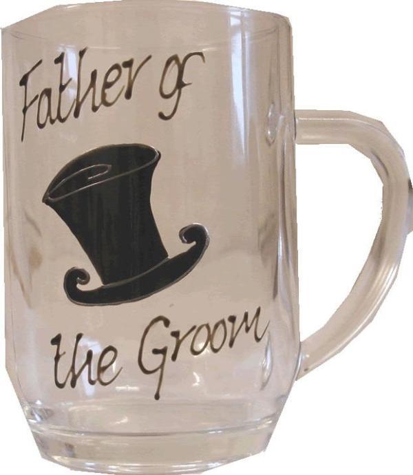 Father of the Groom Tankard Glass (Top Hat)