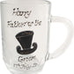 Personalised Father of the GroomTankard Glass (Top Hat)