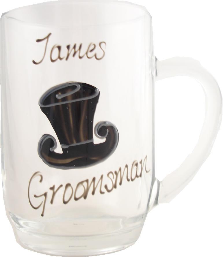 Personalised Groomsman Tankard (Top Hat)