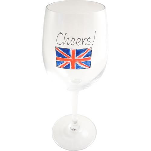 Union Jack Gift Wine Glass: