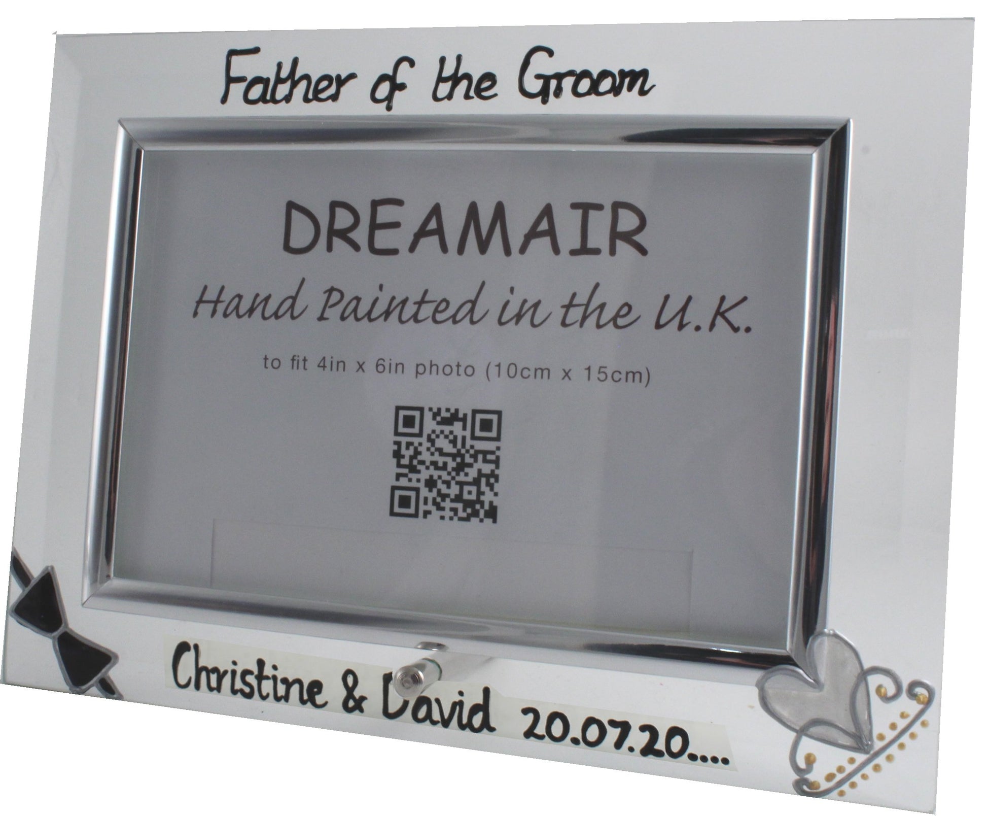 Personalised Father of the Groom Photo Frame Land (Bow & Tiara)