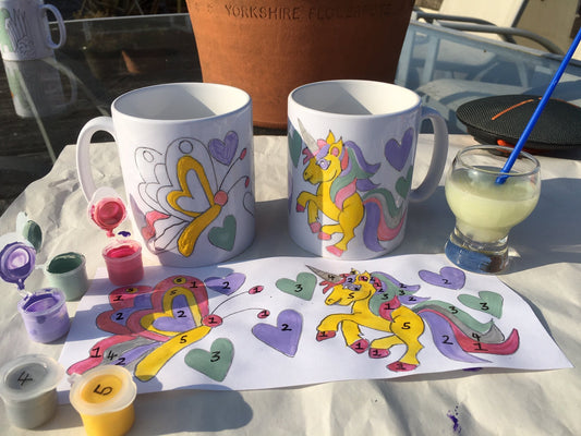 Paint by Numbers Mug UnicornCraft Kit 