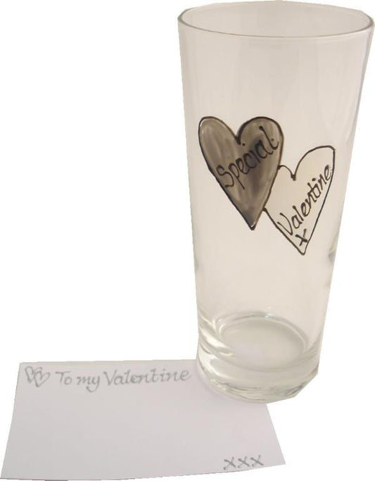 Special Valentines Gift Pint Glass: (Grey)