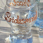 Bridesmaid Gift Bubble Shot Glass: Copper with crystals