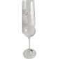 Maid of Honour Champagne Flute: Glass Titanium Crystal Pearl with crystals