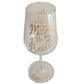 Mother of the Bride Wine Glass: Gold with Titanium Crystals