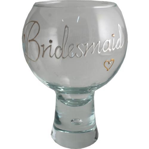 Bridesmaid Bubble Gin and Tonic: Glass Pearl with crystals