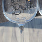 Personalised Mother of the Bride: Wine Glass Silver with Crystals