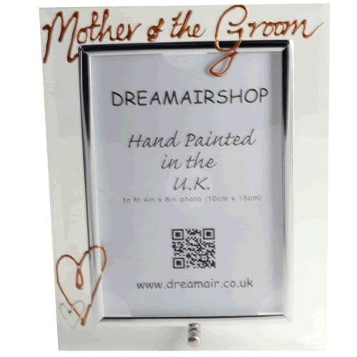 Personalised Mother of the Groom: Gift Photo Frame Portrait (Copper) with Crystals