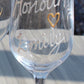 Maid of Honour Champagne Flute: Glass Titanium Crystal Pearl with crystals