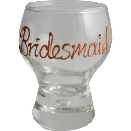 Bridesmaid Gift Bubble Shot Glass: Copper with crystals