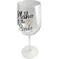 Mother of the Bride Wine: Glass Silver with Crystals