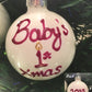 Personalised Baby's First Xmas Bauble: Magenta