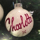Personalised Name Xmas Bauble: Silver