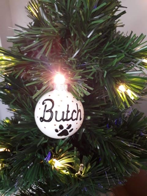 Pet Dog Xmas Bauble: Black